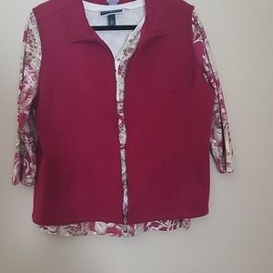 KAREN SCOTT TOP WITH VEST